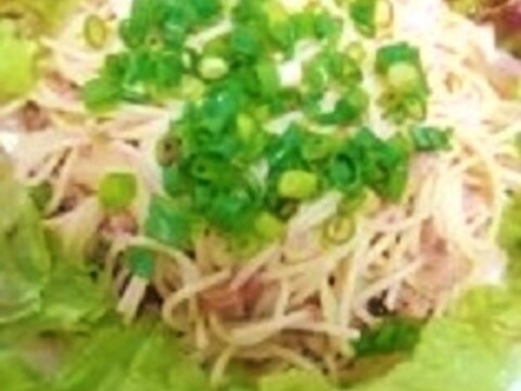 イワシ缶と大根おろしの和えるだけ☆さっぱりパスタ♪